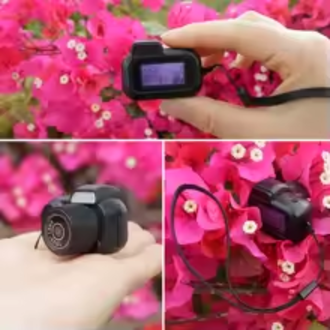 Retro Mini Camera With Screen Indoor Home Outdoor 1080p HD